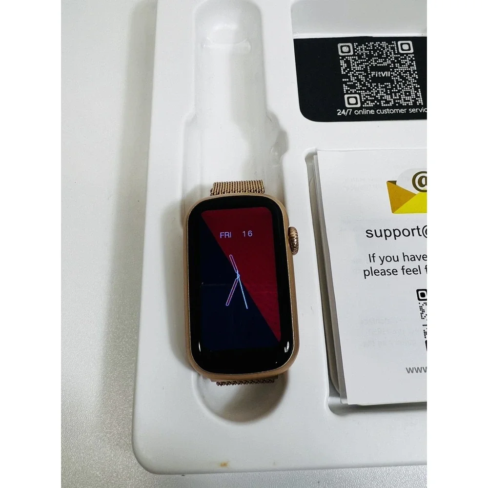 FITVII Slim Fitness Tracker with BOxygen, Blood Pressure, smart watch Rose Gold